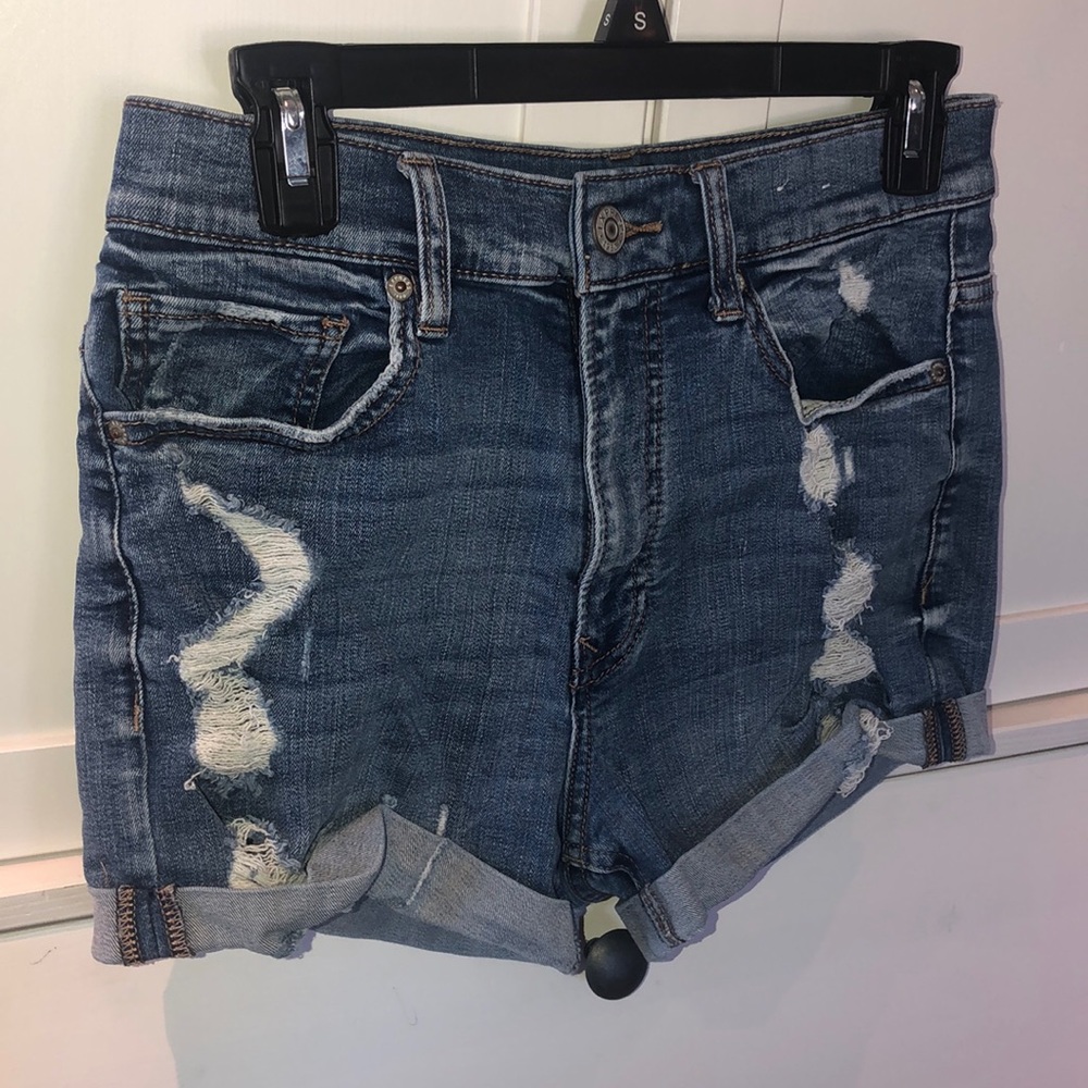 Express Shortie High Rise Jean Shorts